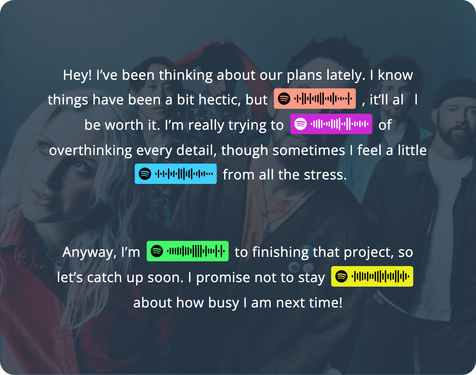 An example of a musical letter generated by the app